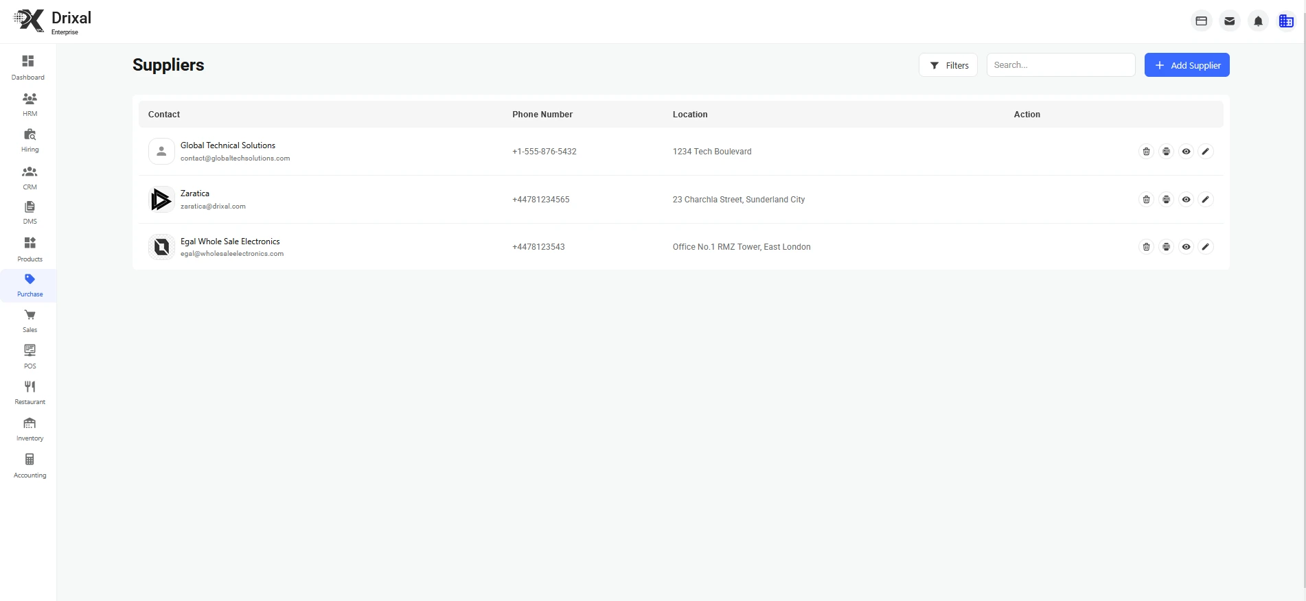 Supplier Management