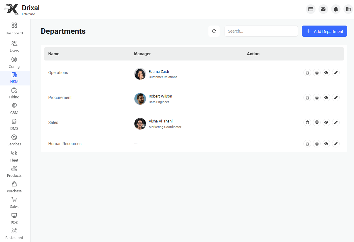 الهيكل التنظيمي وتسلسل الأقسام